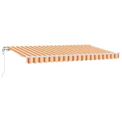 Vidaxl Retraktilna tenda Rumena 400 x 200 cm blago
