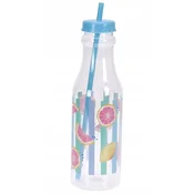 Koopman Plastična steklenica s slamico 650 ml z navojnim pokrovčkom