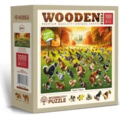 Wooden city - Puzzle Lesena sestavljanka: Ščepci kužkov - 1 000 kosov