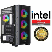 Racunalo INSTAR Gamer Hurricane, Intel Core i7 14700F up to 5.4GHz, 16GB DDR4, 1TB NVMe SSD, AMD Radeon RX7700XT 12GB, no ODD, 5 god jamstvo