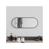 Den Stensko ogledalo črno 50x20 cm ovalno