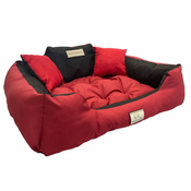 Kingdog vodootporni krevet za pse i macke 100 x 75 cm crveni | jaks