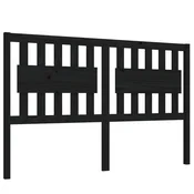 Uzglavlje za krevet crno 155,5 x 4 x 100 cm od masivne borovine