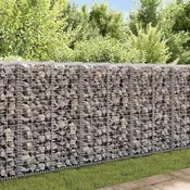 Vidaxl vidaXL Gabionska košara s pokrovi, pocinkana žica, 100x30x30 cm