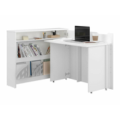 Kutni uredski stol Concept Pro Lenart AH102 (Bijela + Sjajno bijela) Kutni, 93x136x115cm, Sjajno bijela, Bijela