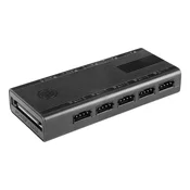 Mars Gaming MFSI4KIT, komplet 4 ventilatorjev 12 cm, modra/zelena/rdeča LED