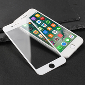 3x kaljeno steklo 3D z okvirjem za Apple iPhone SE 2022 – belo – 2+1 brezplačno