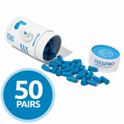 Čepki Za Ušesa Iz Pene - Haspro Tube50 Blue - 50 Parov