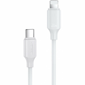 JOYROOM USB-C/Lightning Fast Charge podatkovni in napajalni kabel, Bel, 25cm