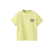 MANGO KIDS Majica STARFEST apno / svetlo roza / črna