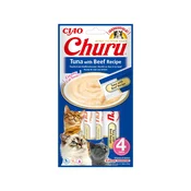 NEW INABA Churu Tuna z govedino - priboljšek za mačke - 4x14 g