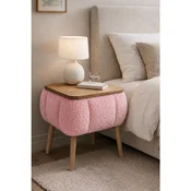Hanah Home nocni ormaric Lina, roze