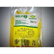 Kabelske vezice rumene 100x2,5 mm - SapiSelco (1 pak/100 kos) SEL.14.202R