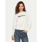 KARL LAGERFELD JEANS Majica ESSENTIAL  črna / bela