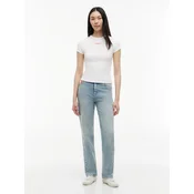 Tommy Jeans Majica Script Rib DW0DW22809 Kremna Slim Fit