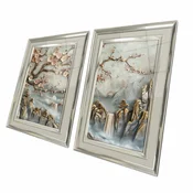 WALLXPERT Dekorativna slika u ramu (2 komada) 2P4363Kromgumusct 003