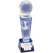 Longridge Crystal Golf Trophy - 235mm