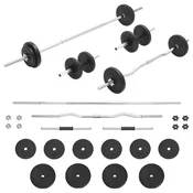 Vidaxl Komplet uteži in palic 30 kg