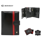 shumee Velika moška usnjena denarnica z RFID sistemom - Rovicky