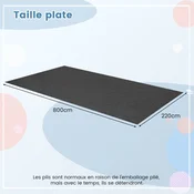 Costway Vodoodporna talna podloga 800x220 cm siva