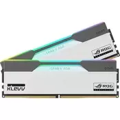 KLEVV CRAS V ROG 32GB 6200MT/s DDR5 memorija CL30 set od 2 bijelo-sive RGB KD5AGUA80-62B320P