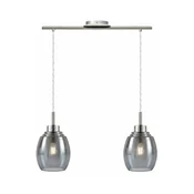 BRILAGI - LED luster na sajli RETRO GLASS 2xE27/60W/230V matirani hrom/zadimljena siva