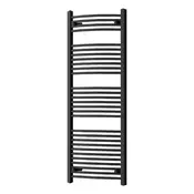 Radiator z ukrivljenim sušilnikom za brisače 1600x600 mm črn