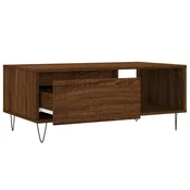 shumee Klubska mizica rjav hrast 90x50x36,5 cm inženirski les