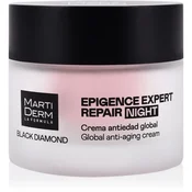 MartiDerm Black Diamond Epigence Expert Repair Night nočna krema proti gubam polnilni 50 ml