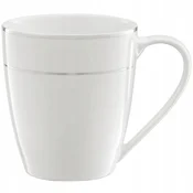 shumee Srebrno bela porcelanasta skodelica Ambition Aura 330 ml