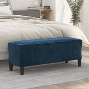 vidaXL Klop modra 100x35x41 cm žamet