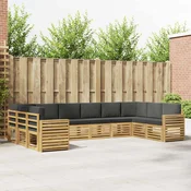 Set vanjskih sofa 10 pcs Bijela i antracit 363 x 191,5 x 73 cm
