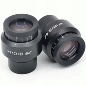 Rosfix Set Okularjev WF10X/22 – Širokokotni Okularji za Mikroskop, 10X Povečava, 30 mm, Steklena Optika | za Trino v Binokularni Stereomikroskopiji