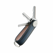 Orbitkey Kožni privjesak za kljuceve Orbitkey 2.0 - Navy & Tan Stitching