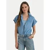 LAUREN RALPH LAUREN Srajca 200874259011 Svetlo modra Relaxed Fit