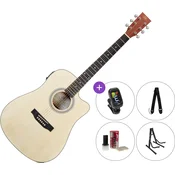 SX SD304TCE SET 2 Natural Elektroakustična dreadnought