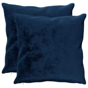 Vidaxl Dekorativna blazina 2 kos HEERLEN Temno modra 65 x 65 cm Flanel