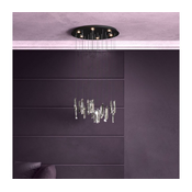 EGLO LED visilica SARDENARA 25,2 W 53 cm crna staklo 3000K 390209