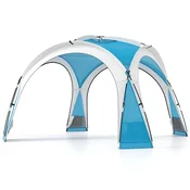 Costway Plažni šotor 344x344 cm za 6-8 oseb s 4 mrežastimi stranskimi paneli, prezračevanjem na strehi, žepi za shranjevanje