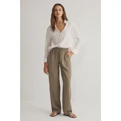 Trendyol Khaki Elastic Waist Fabric Pull On Jogger Pants Trousers