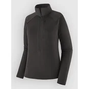 Patagonia R1 Ultralight 1/2 Half-Zip Fleece Sweater black