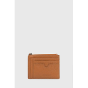 Usnjena denarnica Coccinelle moški, rjava barva