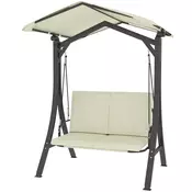 Homestar Vrtna gugalnica za 2 osebi 150x120x182 cm bela