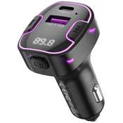 XO Car charger  BCC12 Bluetooth MP3+5V3.1A (black)