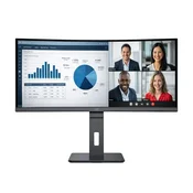 Monitor AOC 86,4 cm (34,0) CU34P3CV 3440x1440 Curved 100Hz VA 4ms HDMI DisplayPort USB-C 65W 4xUSB3.2 HAS Zvočniki 2x5W  3H RJ45 KVM