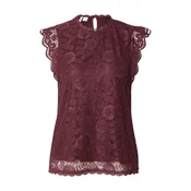 PIECES Bluza PCOLLINE vinsko rdeča