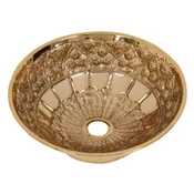 Casa Padrino luxury Art Nouveau washbasin bowl rose gold A 41.5 x H. 15.5 cm - Round retro brass washbasin - Bathroom accessories - Luxury Art Nouveau bathroom accessories