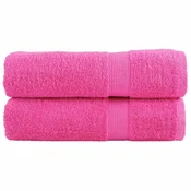 Vidaxl Premium brisače za roke SOLUND 2 kosa roza 50x100 cm 600 g/m2