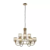 Endon 118934 - Luster na lancu BERENICE 9xE14/7W/230V zlatna