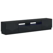 vidaXL 5-delna LED TV omarica Črna Inženirski les